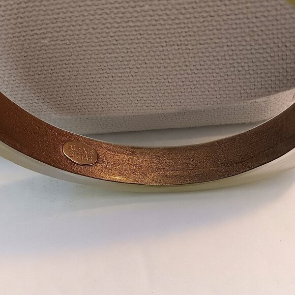 Alexis Bittar Yellow/Gold Lucite Square Bangle Bracelet - Picture 3 of 3